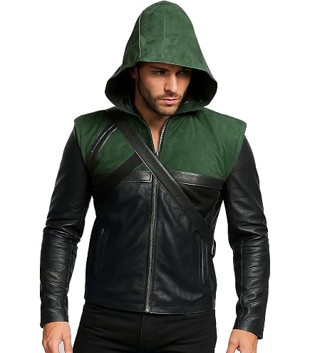 Amazon.com: LP-FACON Mens Superhero Cosplay Green Removable Hooded